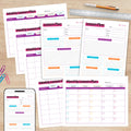 customizable bright colored lesson plan templates